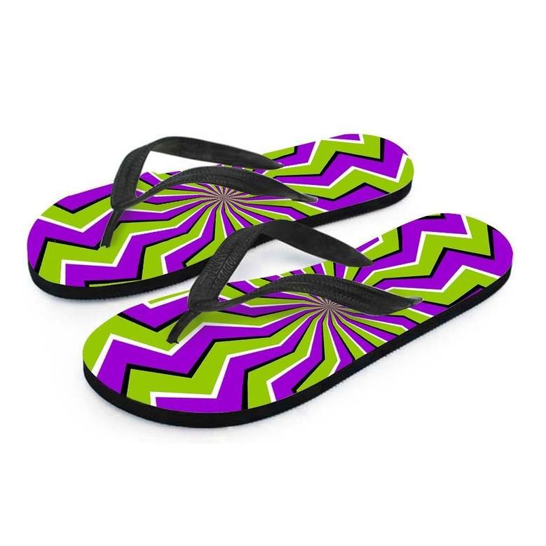 Zigzag Optical Illusion Men's Flip Flops