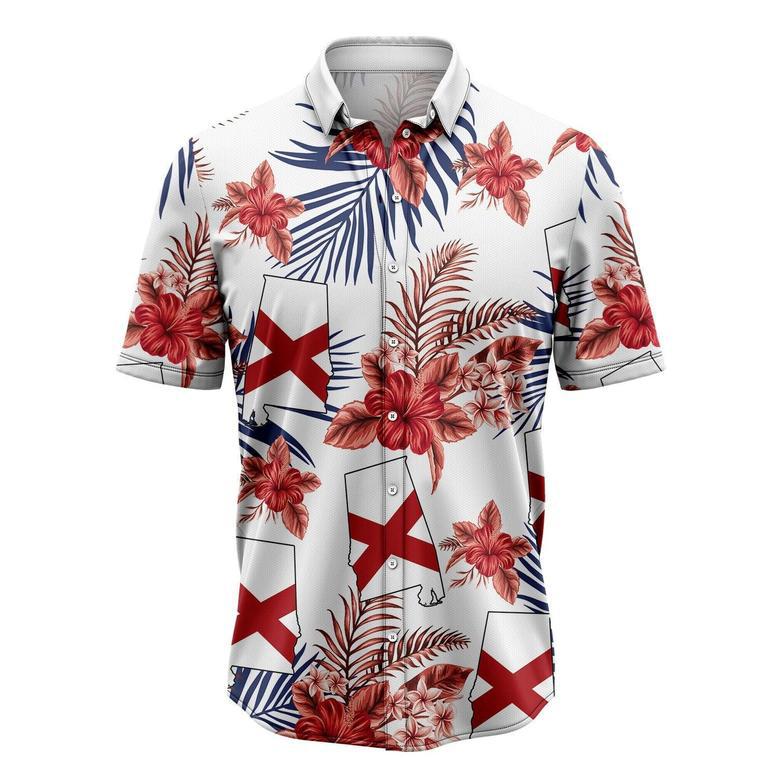 Alabama Proud Tropical Hawaiian Shirt for Men, Women, Alabama State Summer Beach Shirt