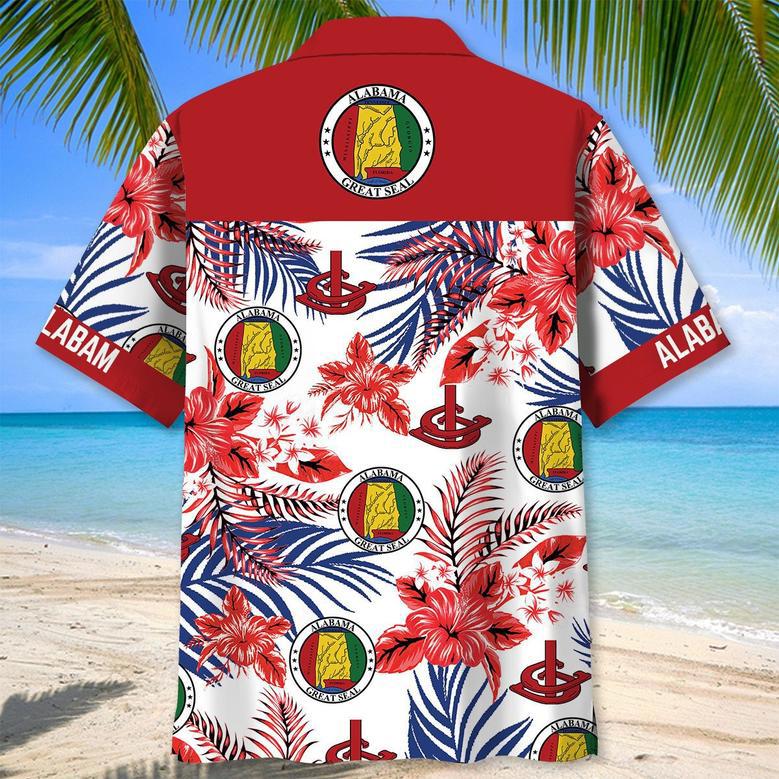 Alabama State Proud Hawaiian Shirt for Men, Women, Alabama Flag Summer Beach Shirt