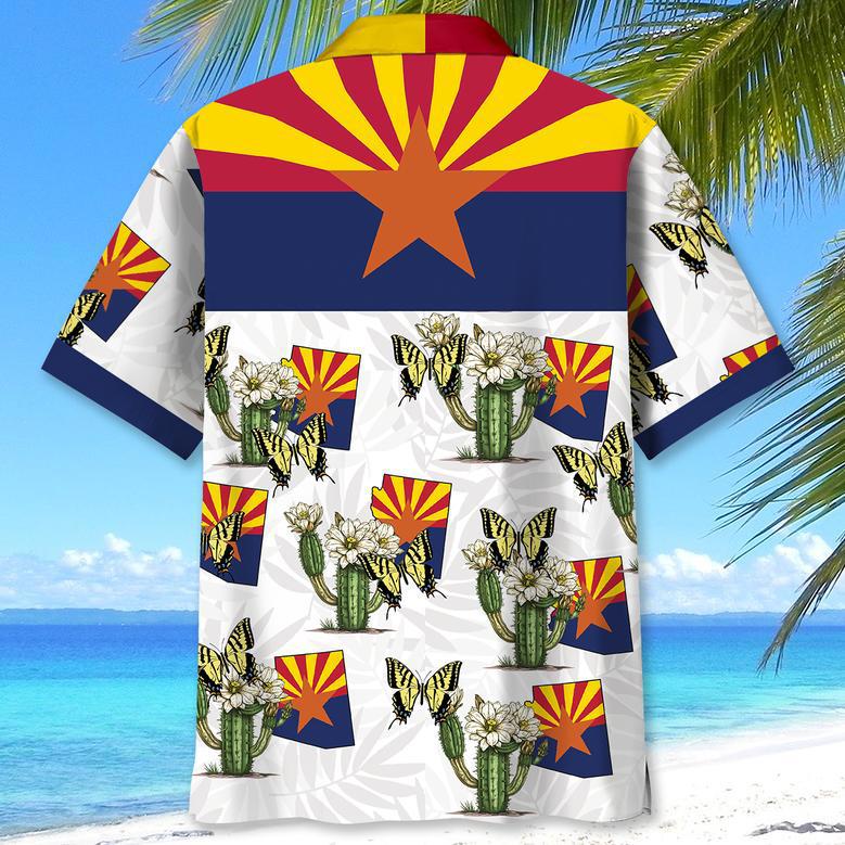 Arizona Proud Hawaiian Shirt for Men, Women, Arizona State Flag Hawaiian Summer Beach Shirt