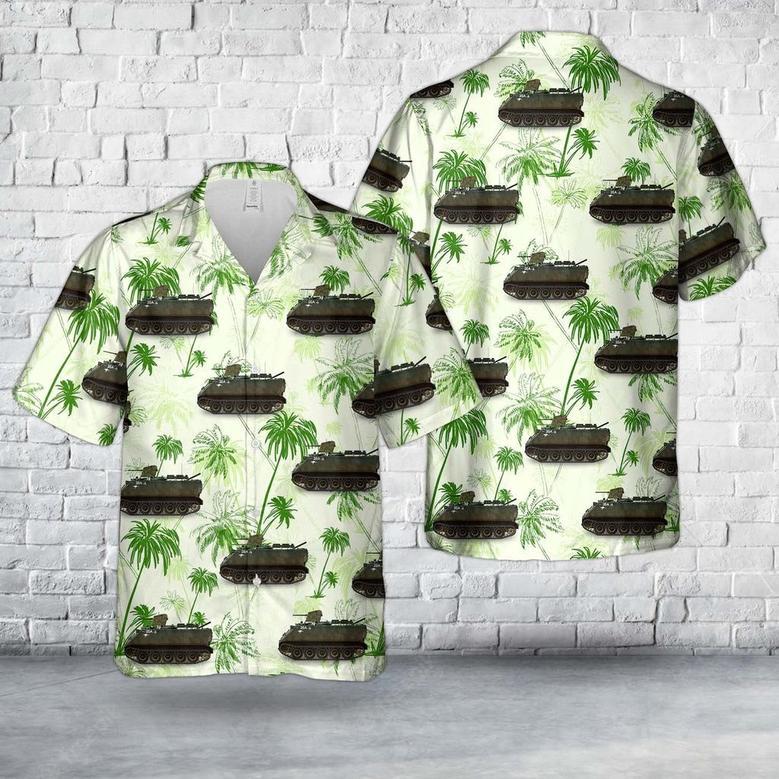 Australian Army APC with Turret Vietnam War Hawaiian Shirt for Men, Army Veteran