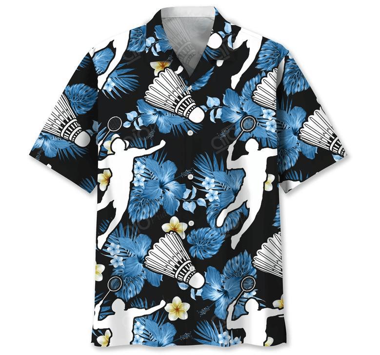 Badminton Nature Hawaiian Shirt Flowers Aloha Shirt for Men, Women, Badminton Lovers