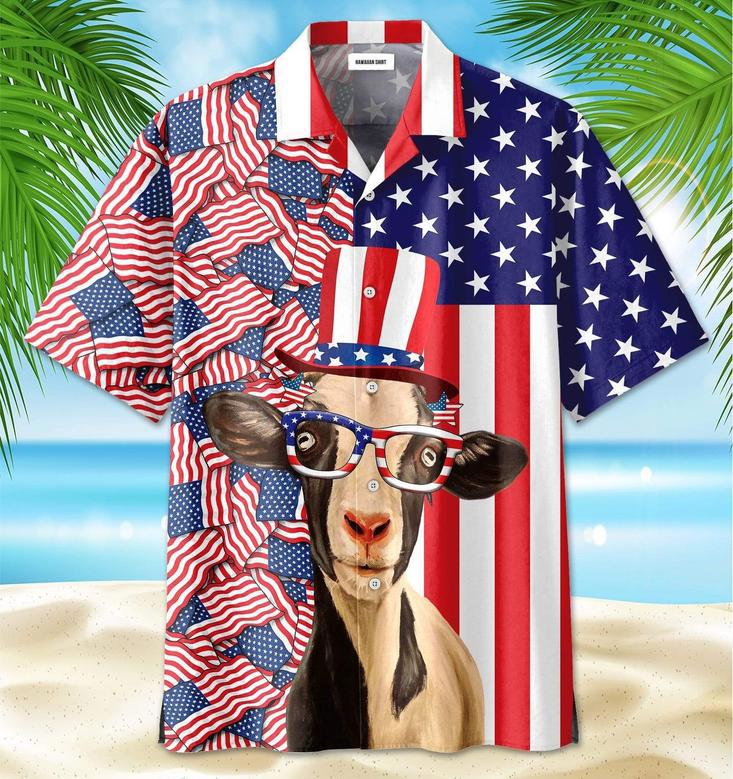 Bigfoot Happy Of July Hawaiian Shirt for Men, Women, Animal America Flag Summer Shirt