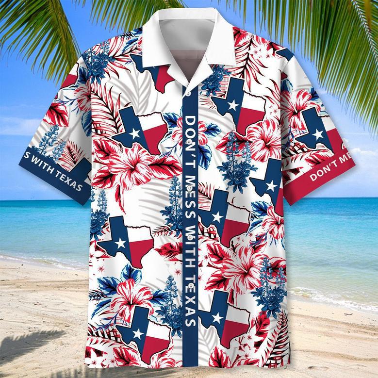 Blue Texas The Lone Star State Proud Hawaiian Shirt for Men, Women, Texas Tropical Summer Shirt