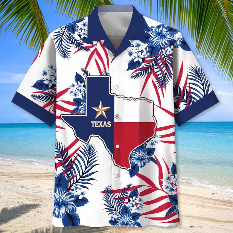 Blue Texas The Lone Star State Proud Hawaiian Shirt for Men, Women, Texas Tropical Summer Shirt