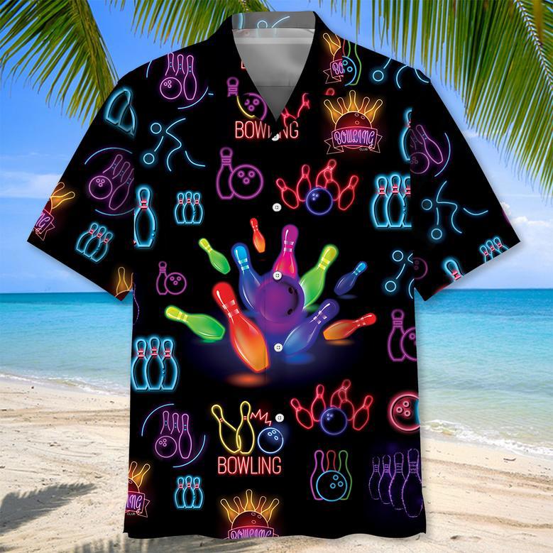 Bowling Tropical Aloha Hawaiian Shirt for Men, Women, Bowling Lovers, Bowling Team Gift