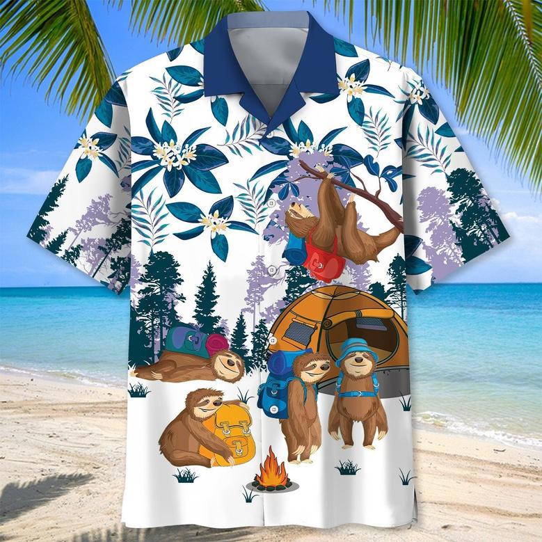 Camping Crew Sloths Hawaiian Shirt for Men, Women, Camping Lovers Uniform Shirt