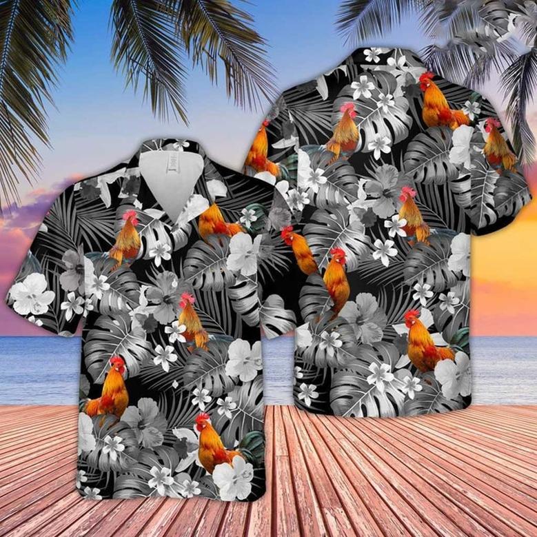 Chicken Red Tribal Hawaiian Shirt for Farmers, Men, Women, Chicken Lovers