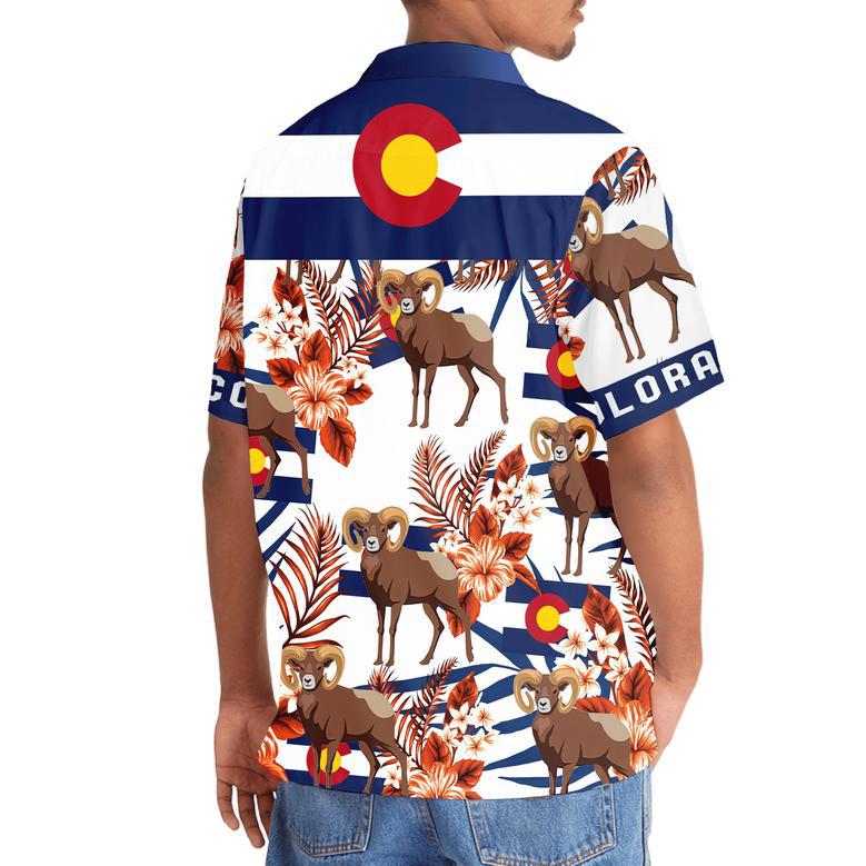 Colorado Proud Hawaiian Shirt for Men, Women, Colorado State Flag Hawaiian Summer Beach Shirt