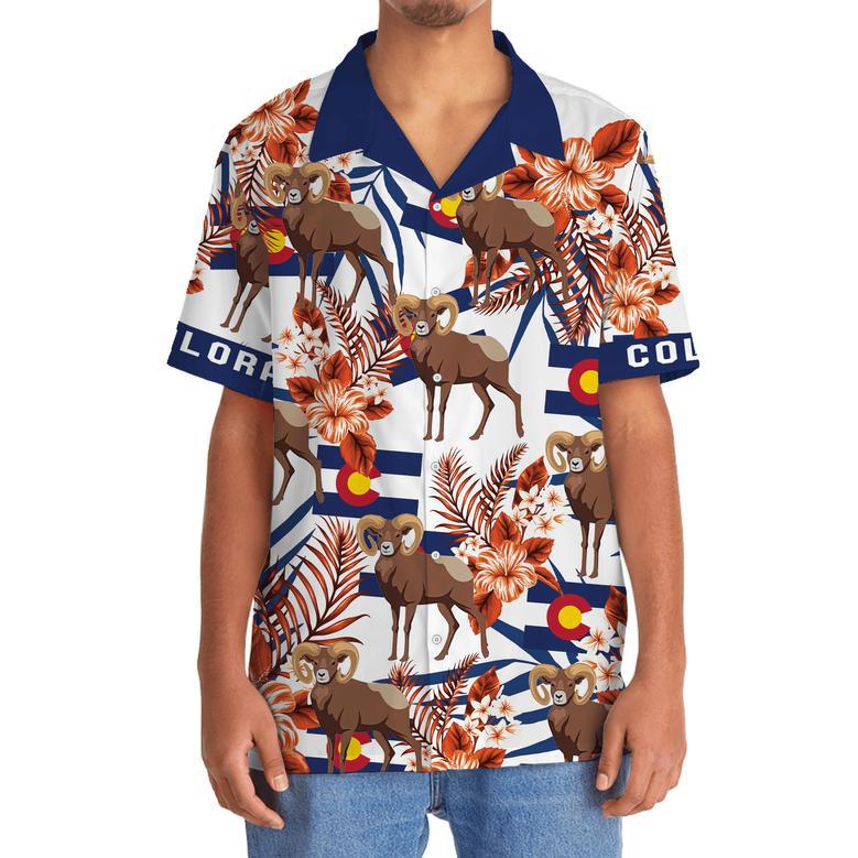 Colorado Proud Hawaiian Shirt for Men, Women, Colorado State Flag Hawaiian Summer Beach Shirt