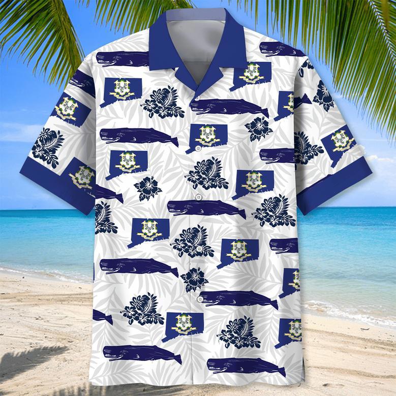 Connecticut State Proud Hawaiian Shirt for Men, Women, Connecticut Summer Beach Shirt