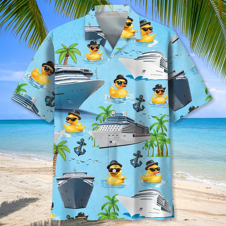 Cruise Surf Watercolor Hawaiian Shirt for Men, Cruise Summer Shirt for Him