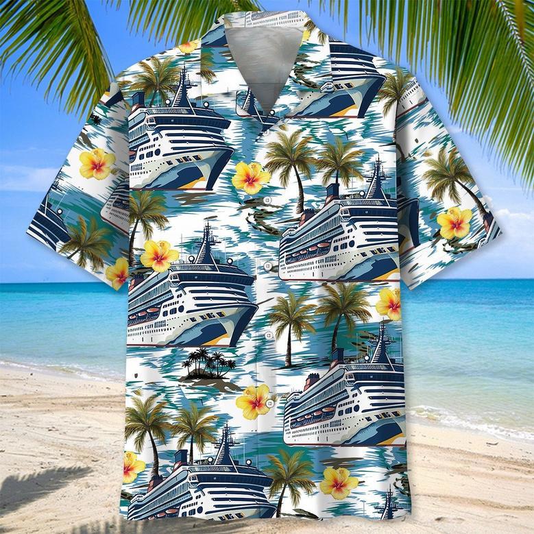 Cruise Tropical Hibiscus Aloha Hawaiian Shirt for Men, Women, Cruise Summer Beach Shirt