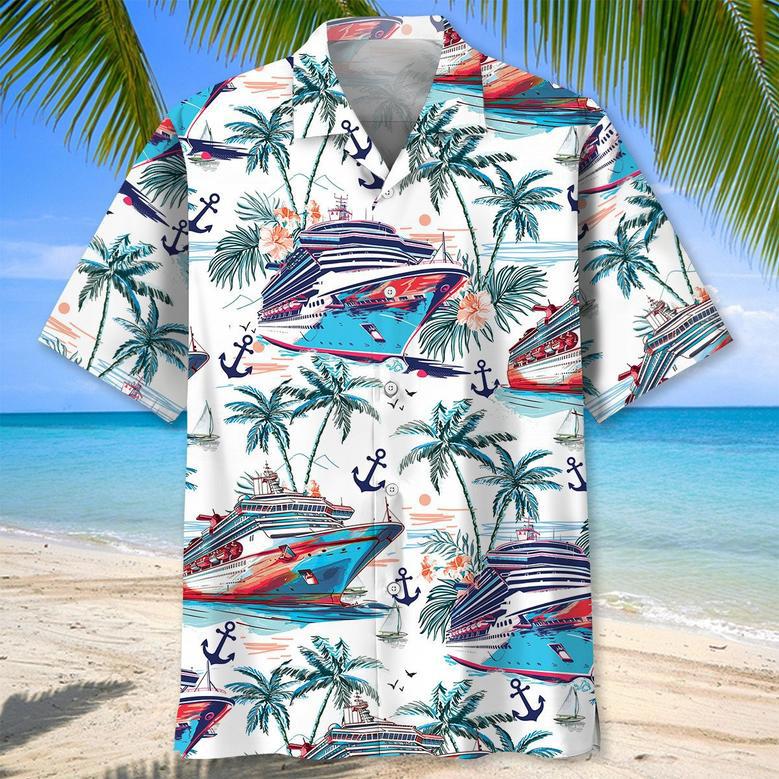 Cruise Tropical Hibiscus Aloha Hawaiian Shirt for Men, Women, Cruise Summer Beach Shirt