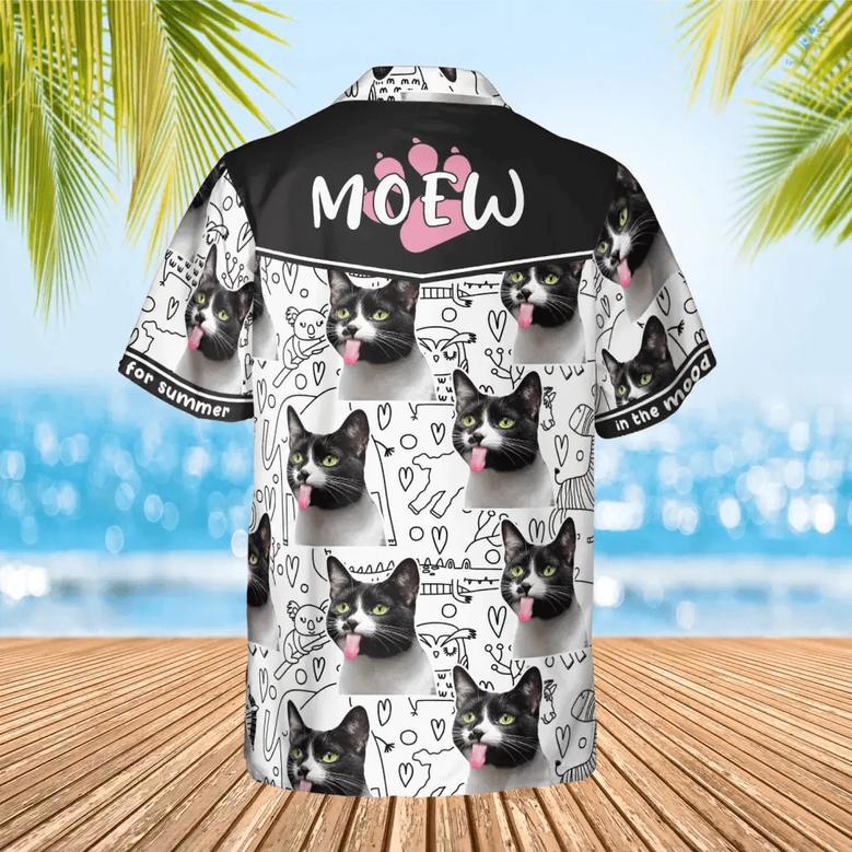 Custom Face Photo Cat Animals Drawing Hawaiian Funny, Hawaiian Shirt for Men Women, Idea Gift Cat Lover