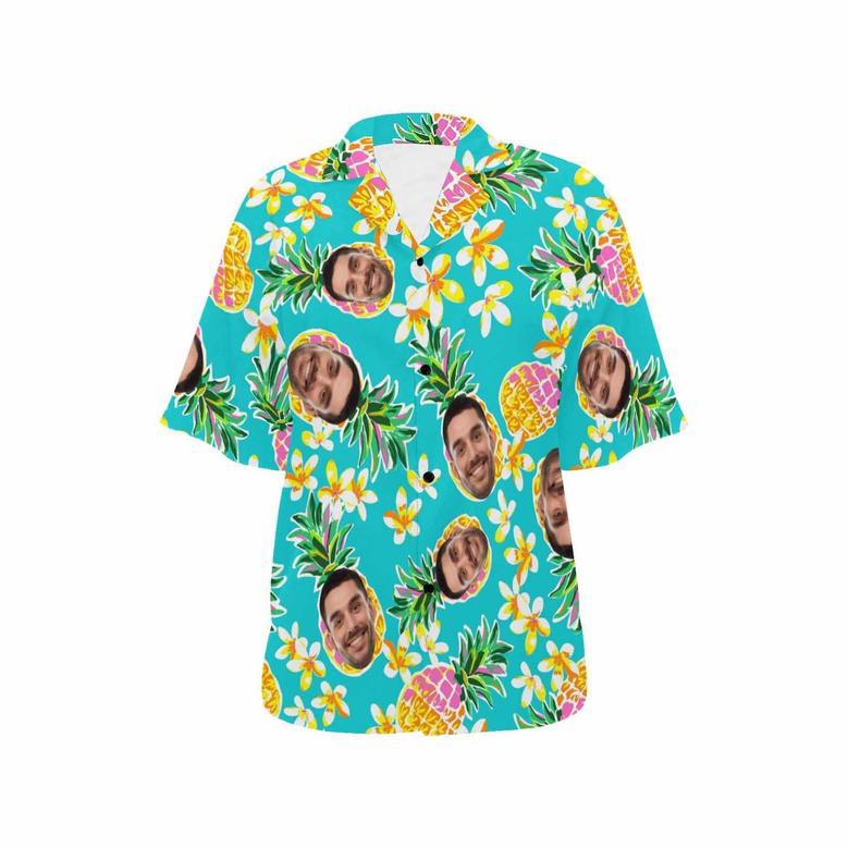 Custom Face Summer Vocation Women's Hawaiian Shirts, Gift for Her