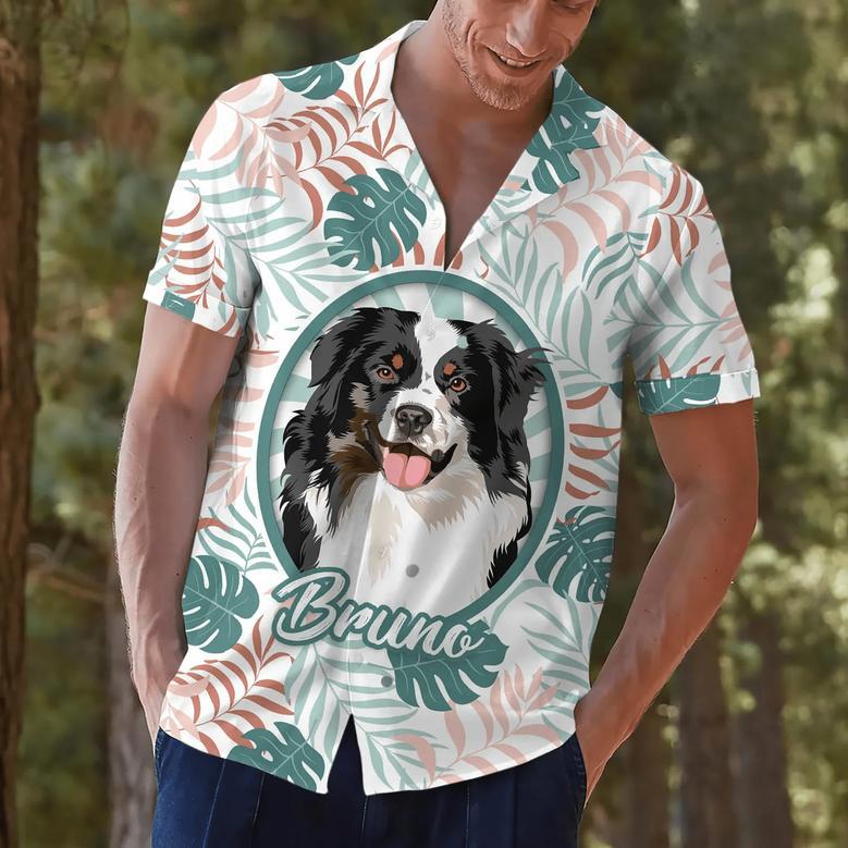 Custom Hawaiian Shirts With Dog Hand-Painted Portrait, Upload Photo Dog Shirt, Gift For Pet Lover