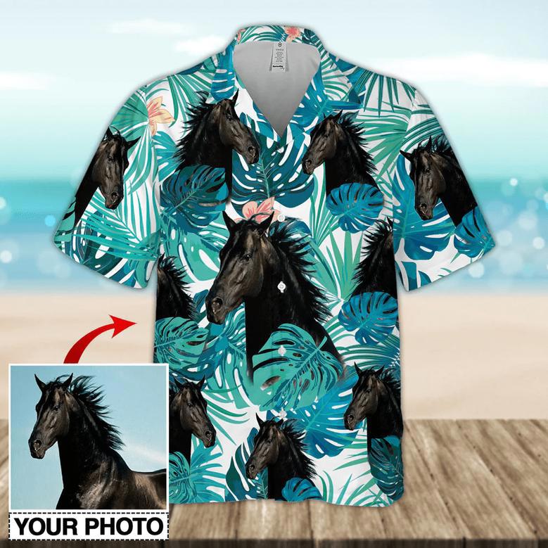 Custom Horse Image Seamless Hawaiian Shirt, Personalized Hawaiian Shirt for Men Women, Shirt for Horse Lover