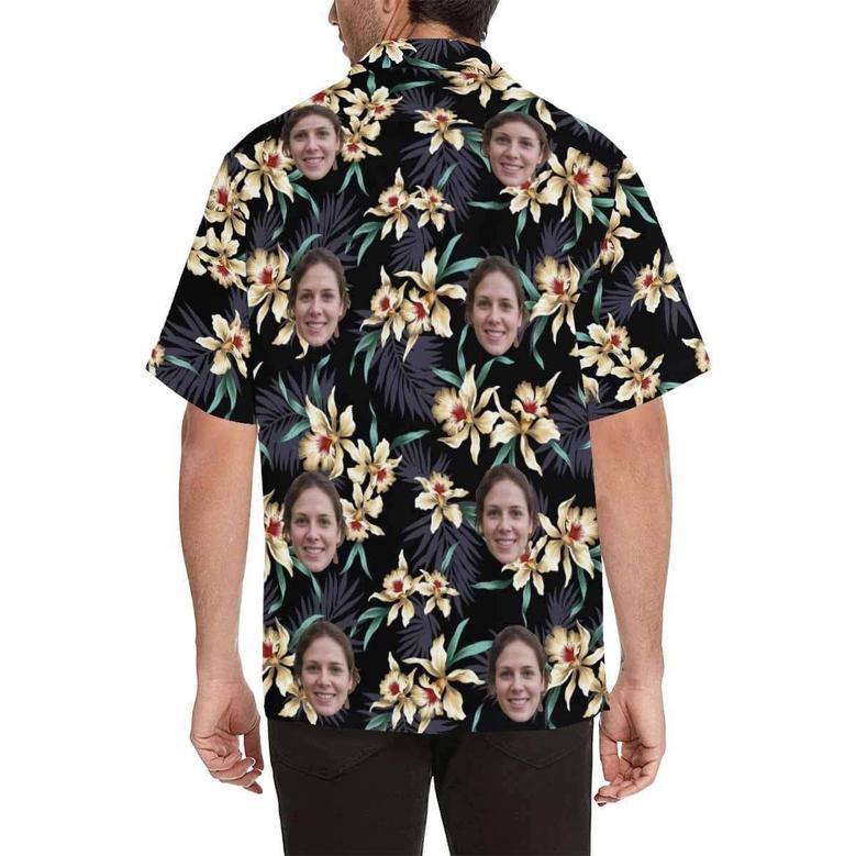 Custom Image Hawaiian Shirt with Photo Lily Flowers Unisex Create Your Own Hawaiian Shirt