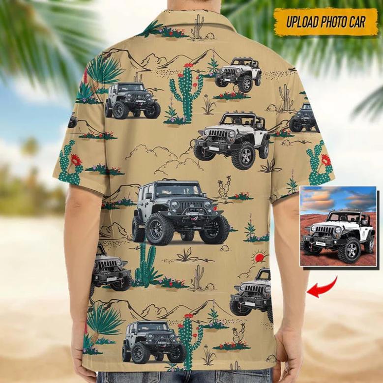 Custom Photo Car Photo Hawaiian Shirt, Summer Gift for Car Lover, Hawaiian shirt for Men, Women