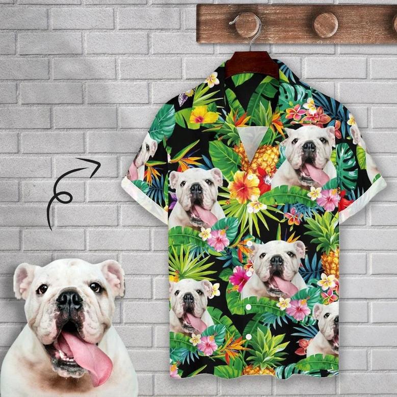 Custom Photo Dog Face, Human Face Tropical Aloha Hawaiian Shirt for Men, Women, Pet Face Summer Vibe Beach Shirt