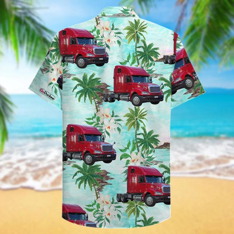 Custom Truck Photo Truck Driver Hawaiian Shirt Trucker Tropical Pattern, Personalized Hawaiian Shirt for Men