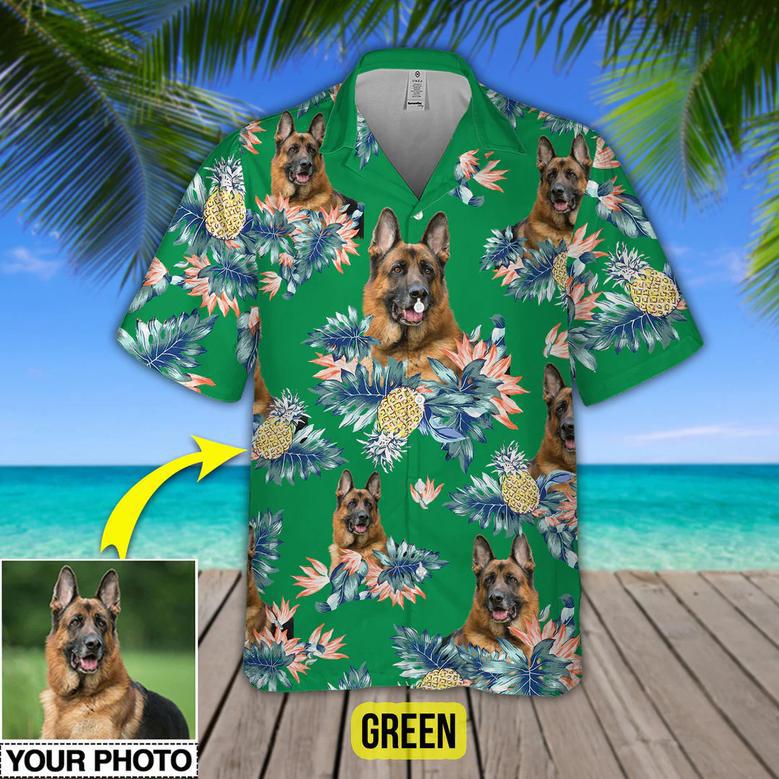 Custom Your Photo Dog Pineapple Hawaiian Shirt, Personalized Hawaiian Shirt for Men Women, Dog Cat Lover Shirt