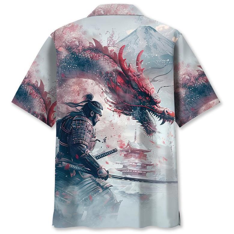 Customized Cherry Blossom Samurai Hawaiian Shirt