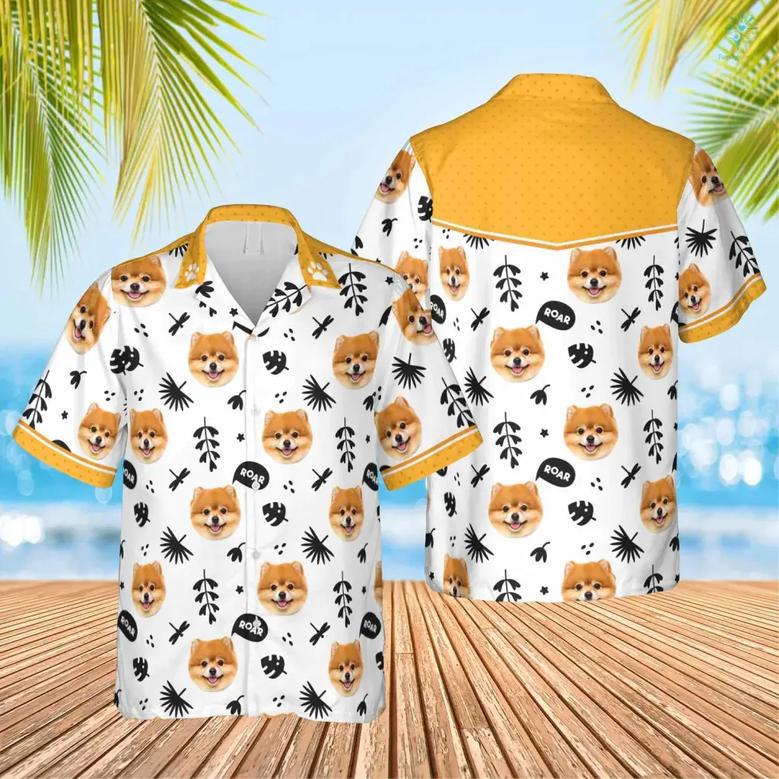 Cute Dog Roar Hawaiian Custom Image Funny Dog Summer Shirt, Hawaii Shirt for Men Women, Shirt for Dog Lover