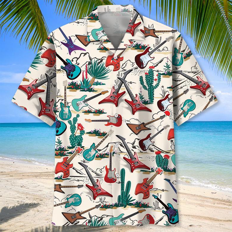 Desert Guitar Hawaiian Shirt for Men, Women, Guitar Lovers