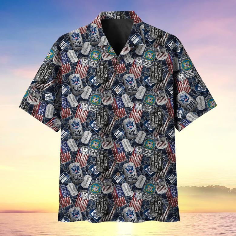 Dog Tag Pattern US Veteran MultiService Hawaii Shirt