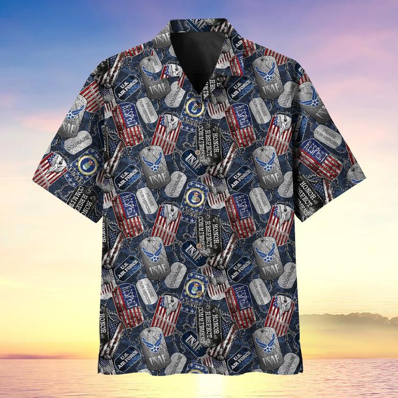 Dog Tag Pattern US Veteran MultiService Hawaii Shirt