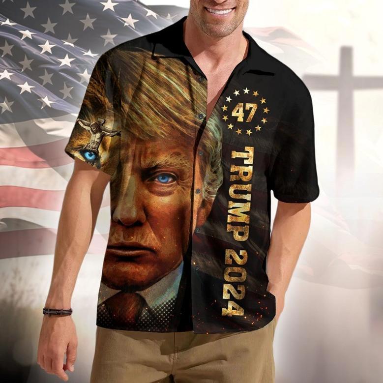 Donald Trump 2024 Jesus Hawaii Shirt 62498, Vote For Trump President Summer Shirt For Trump Fans