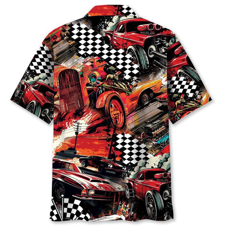 Drag Racing Engine Hawaiian Shirt for Racing Engine Lovers, Racer Hawaiian Shirt