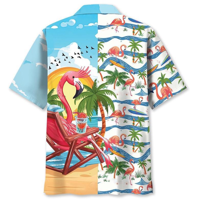 Flamingo Pink Ice Cream Hawaiian Shirt for Men, Women Summer Aloha Hawaiian Shirt