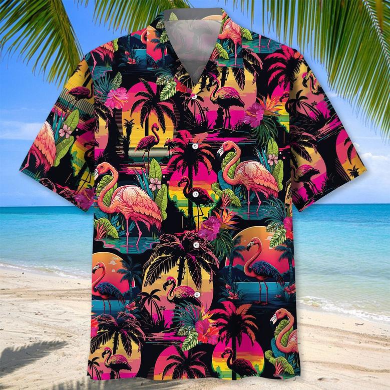 Flamingo Pink Ice Cream Hawaiian Shirt for Men, Women Summer Aloha Hawaiian Shirt