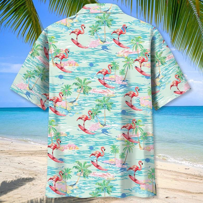 Flamingo US Flag Hawaiian Shirt for Men, Women, of July Flamingo Hawaiian Shirt