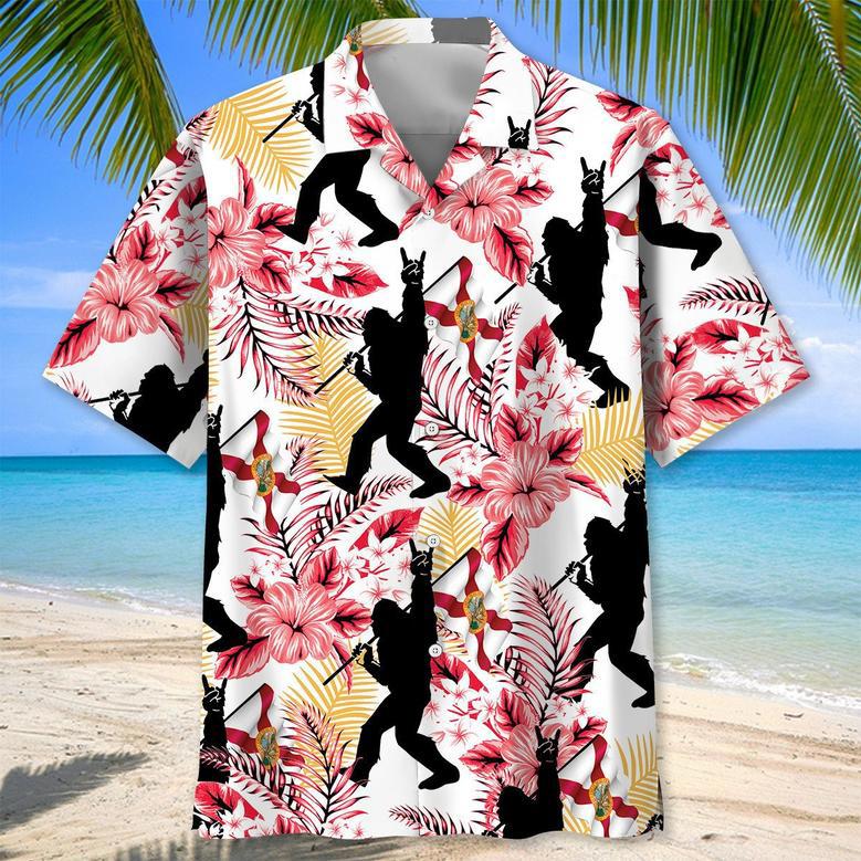 Florida Hawaiian Shirt Tropical Aloha Florida Proud Hawaiian Shirt for Men, Women