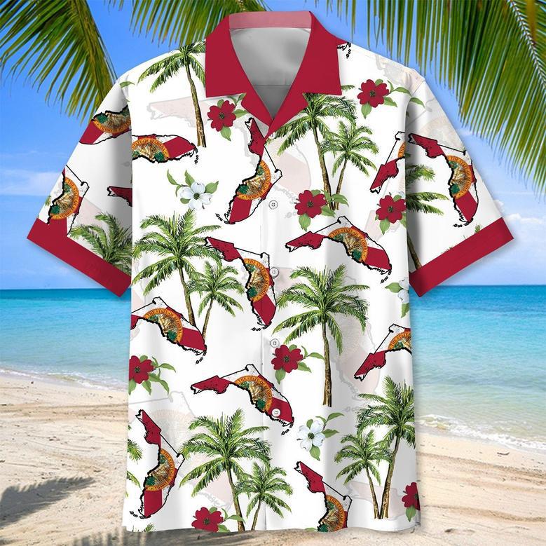 Florida Hawaiian Shirt Tropical Aloha Florida Proud Hawaiian Shirt for Men, Women