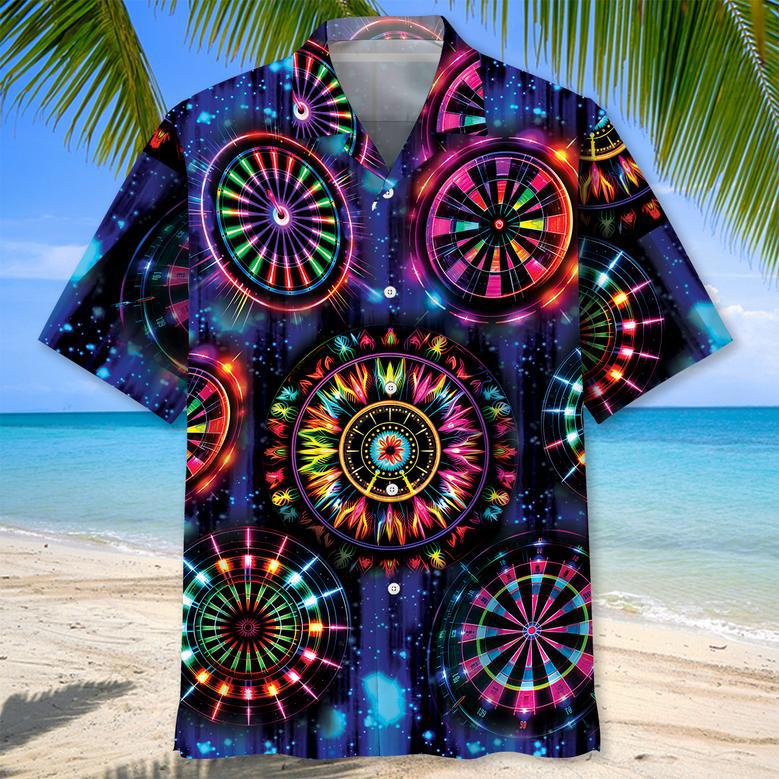 Funny Dart Skull Hawaiian Shirt for Men, Women, Dart Lovers, Summer Dart Shirt