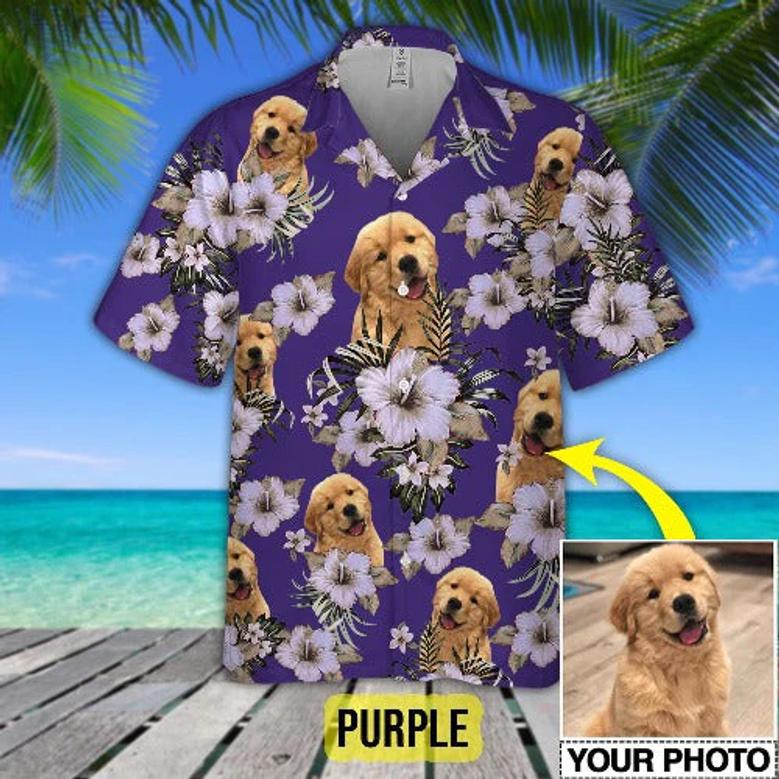 Funny Dog Custom Photo Hawaiian Shirt, Dog Hawaiian Shirt, Summer Shirt for Dog Lover