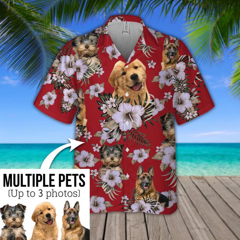 Funny Dog Custom Photo Hawaiian Shirt, Dog Hawaiian Shirt, Summer Shirt for Dog Lover