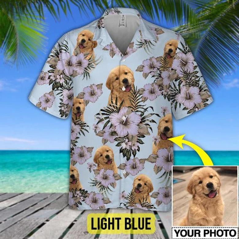 Funny Dog Custom Photo Hawaiian Shirt, Dog Hawaiian Shirt, Summer Shirt for Dog Lover