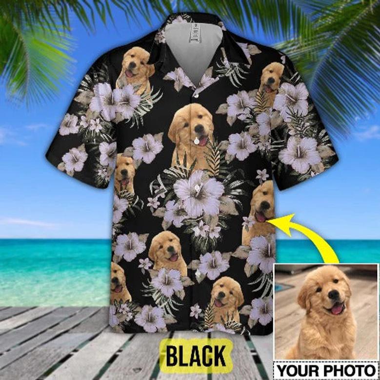 Funny Dog Custom Photo Hawaiian Shirt, Dog Hawaiian Shirt, Summer Shirt for Dog Lover