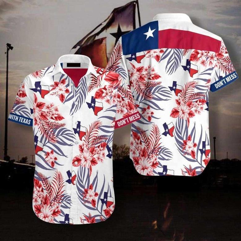 Funny Don't Mess With Texas Tropical Hawaiian Shirt for Men, Women