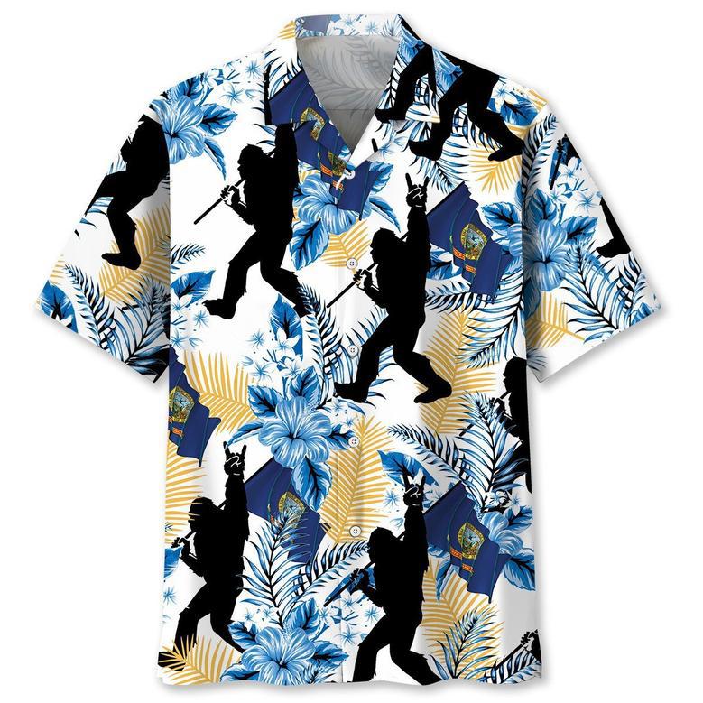 Funny Idaho Hawaiian Shirt Flowers Tropical Aloha Hawaiian Shirt for Men, Women