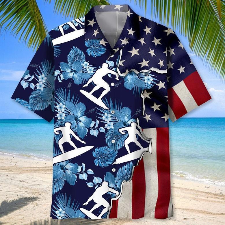 Funny Jesus Surfing On Island Summer Hawaiian Shirt for Men, Husband