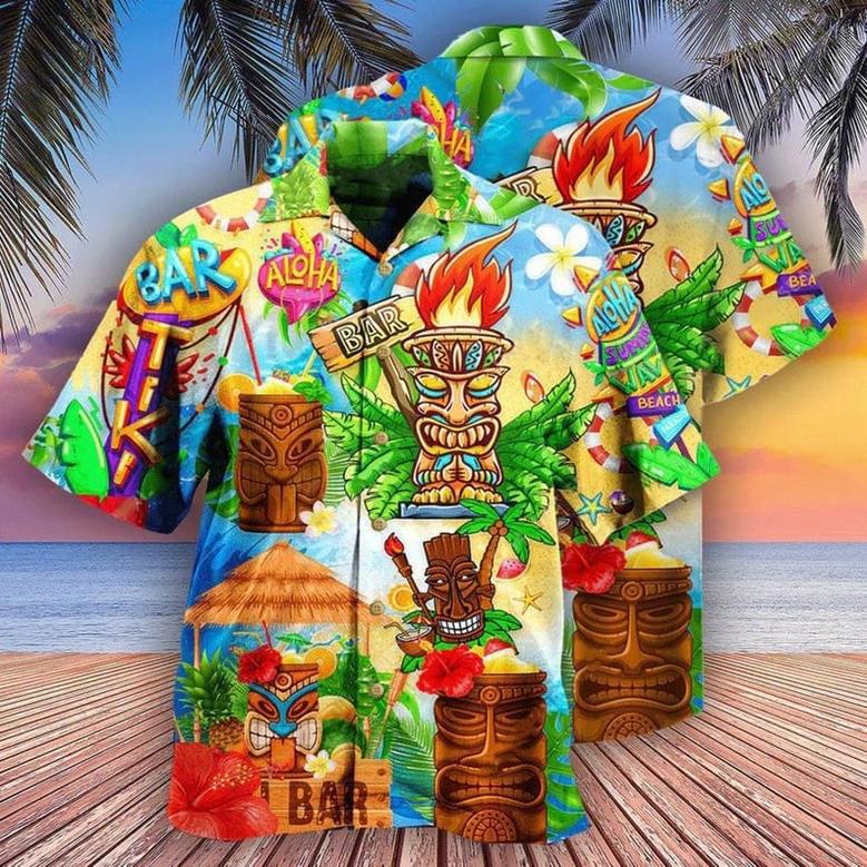 Funny Tiki Bar Tropical Aloha Hawaiian Shirt for Men, Women Beach Shirt