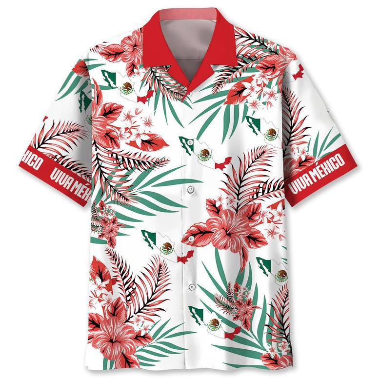 Funny Viva Mexico Skull Hawaiian Shirt, Cactus Mexico Aztecs Hawaiian Shirt Summer Vibes for Mexican