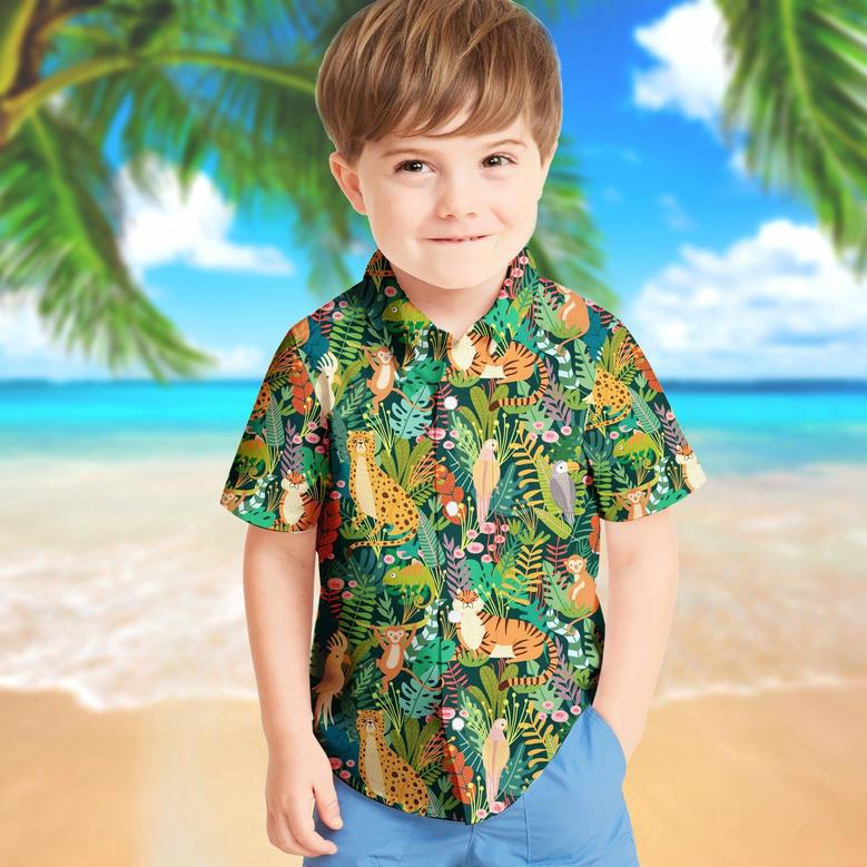 Animals Tropical Hawaii Custom Kid Short Sleeve Shirt